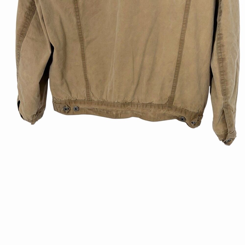 Flint and Tinder USA Made Waxed Trucker Jacket Brown Large Distressed - Picture 9 of 13